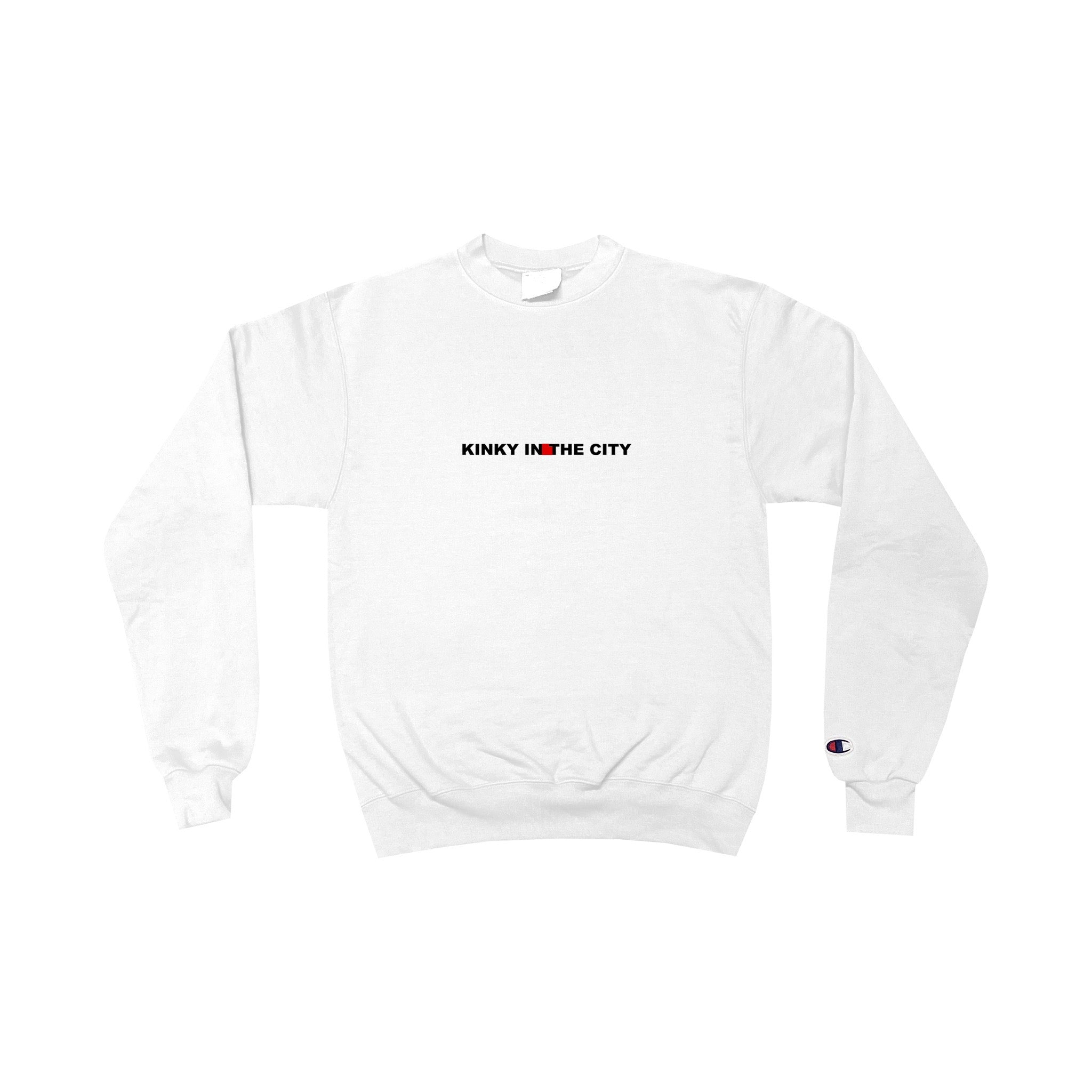 White Kinky Champion Eco Crewneck